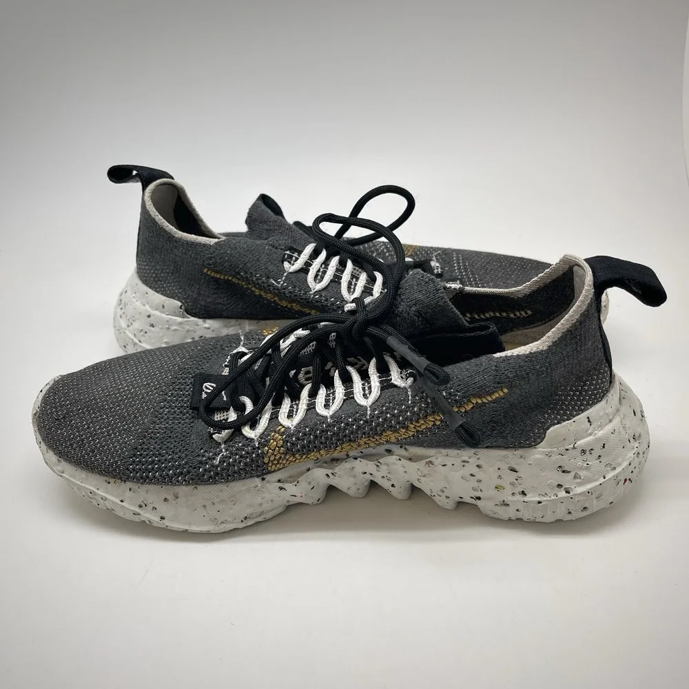 Nike Sneakers Mens 8 Space‎ Hippie 01 CZ6148-002 Gray Running Athletic Gym Shoes